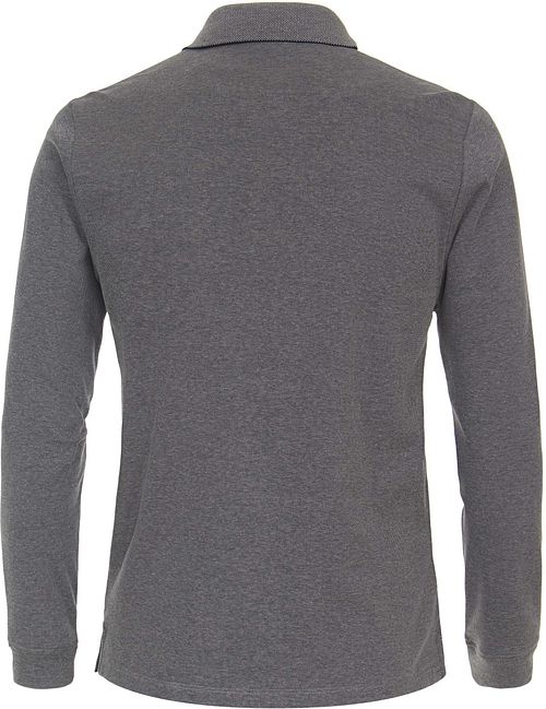 CASAMODA Polo a maniche lunghe grigia Product / Achterkant