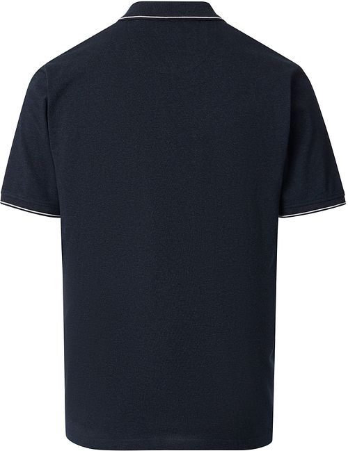 CASAMODA Polo Jersey Tipping Marinblå Product / Achterkant