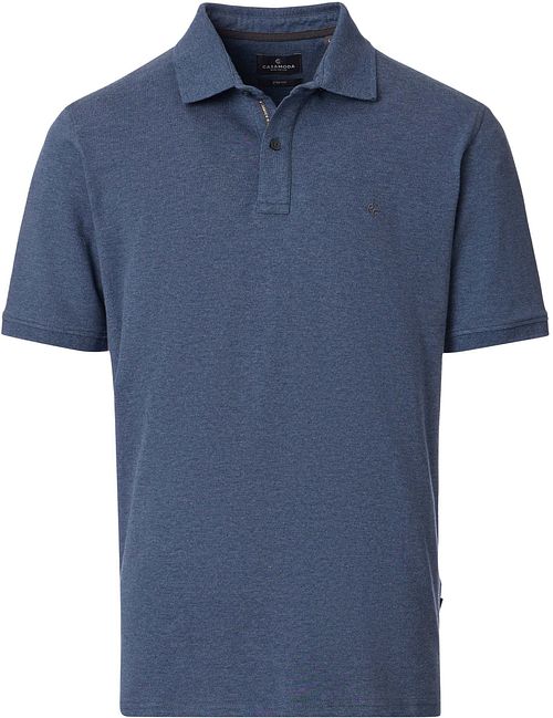 CASAMODA Polo Shirt Stretch Melange Navy Product