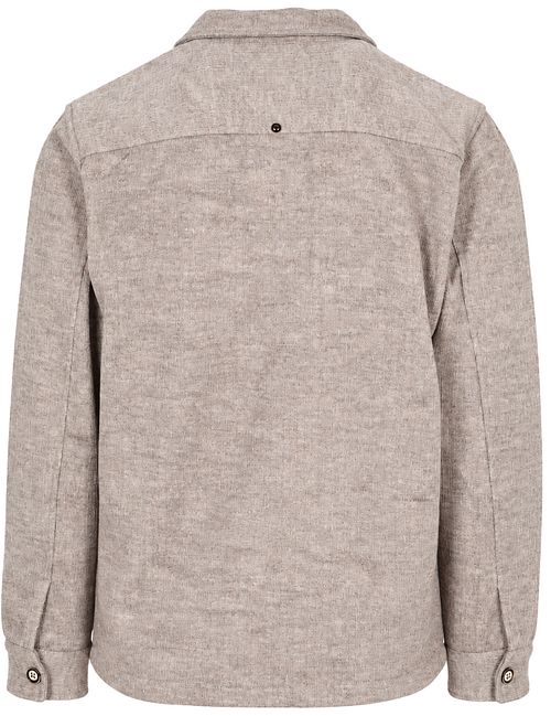 No Excess Overshirt Full Button Jacquard Greige Product / Achterkant