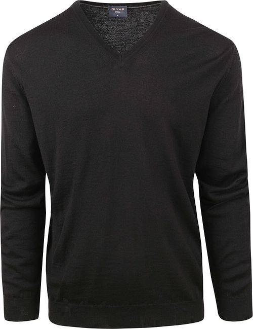 Olymp Casual sweter z wełny w kolorze granatowym Product