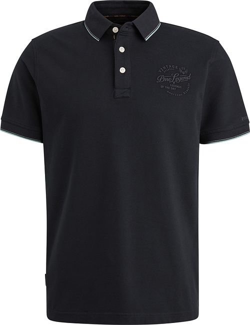 Polo de piqué con logo PME Legend en azul marino Product