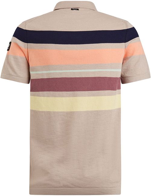 Vanguard Strikket Poloskjorte Beige Product / Achterkant