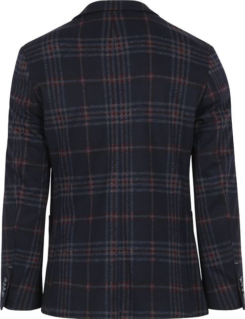 Suitable Respect Blazer Montreal Karo Flex Navy Product / Achterkant