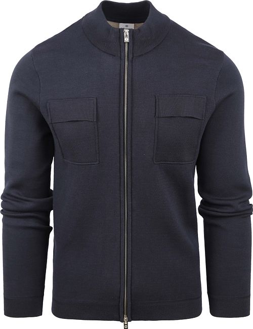 Blue Industry Cardigan Chest Pocket Navy Product