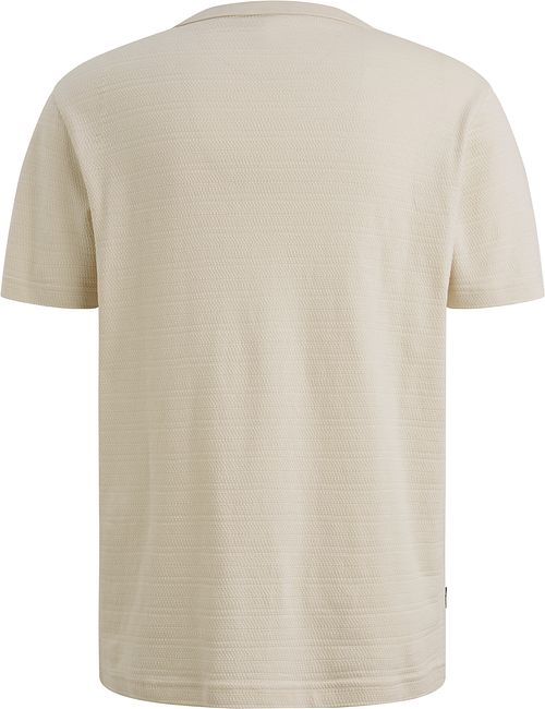 PME Legend T-Shirt Jacquard Stripe Ecru Product / Achterkant