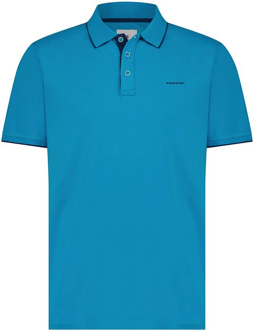 State Of Art Polo Piqué Petrol Bleu Product