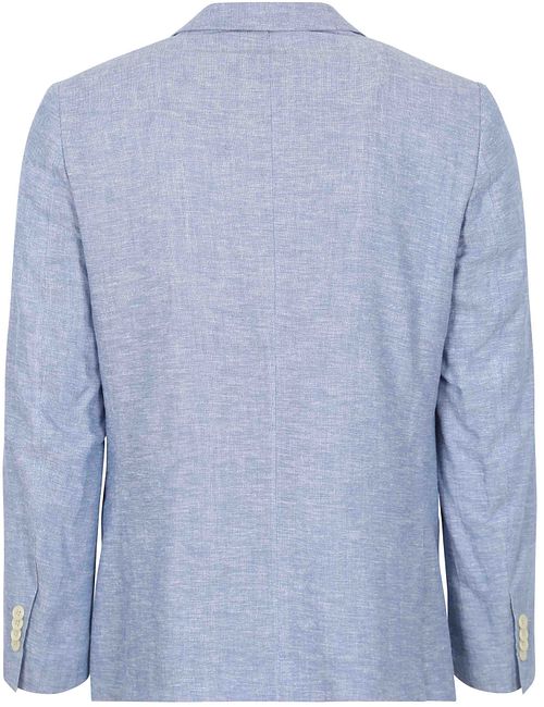 Suitable Blazer Linnen Panama Lichtblauw Product / Achterkant