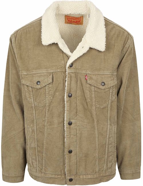 Sztruksowa kurtka przejściowa Levi's z podszewką sherpa w kolorze beżowym Product