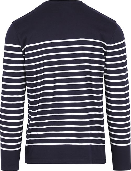 Armor-Lux T-Shirt Port-Louis de rayas azul marino Product / Achterkant