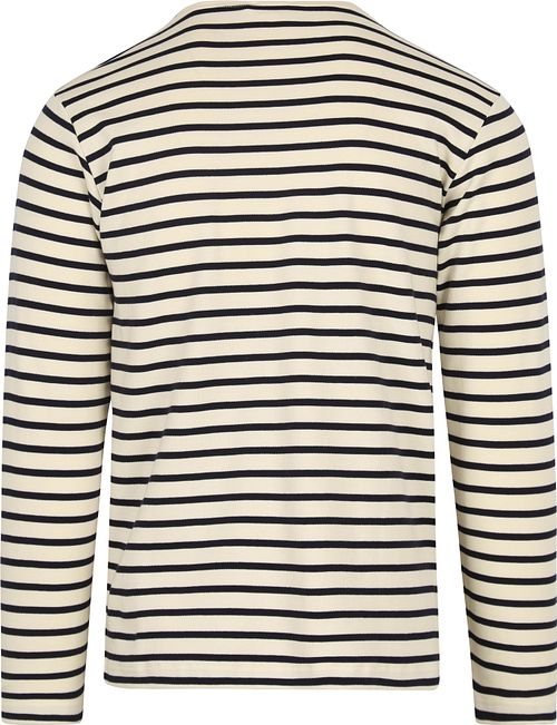 Armor-Lux Pullover Streifen Off White Product / Achterkant