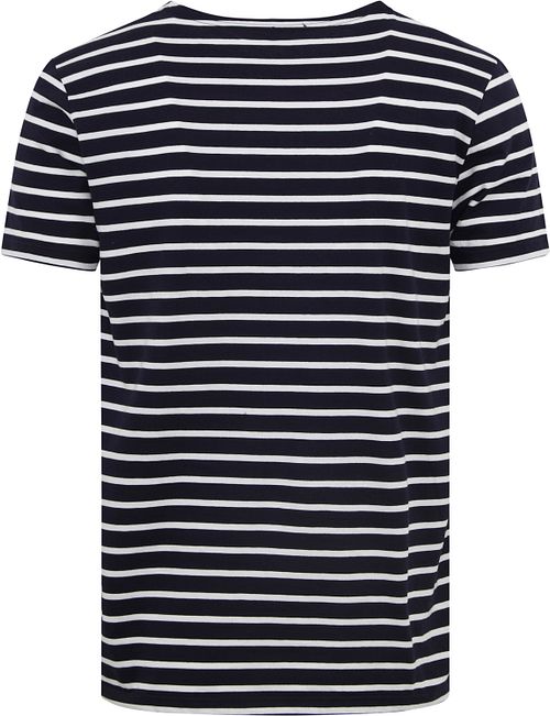 T-Shirt a righe Armor-Lux blu navy Product / Achterkant