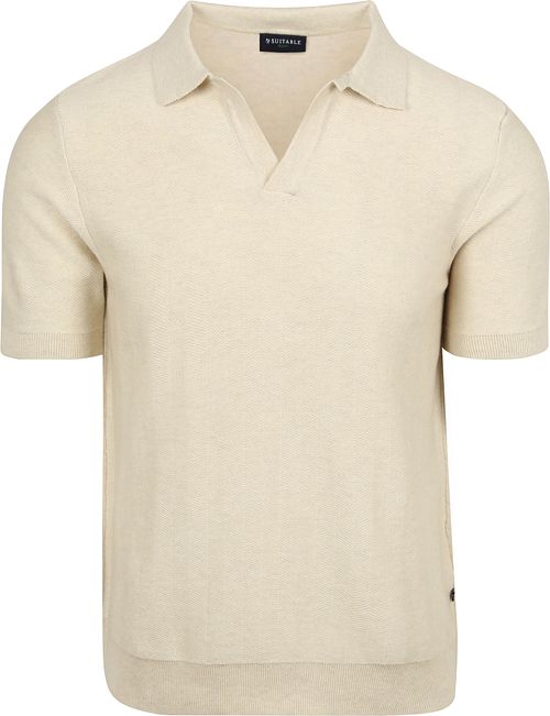 Suitable Knitted Polo Shirt Riva Harring Ecru Product