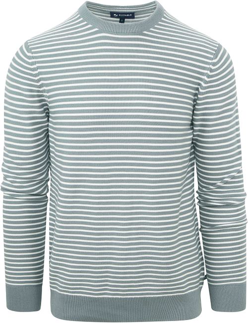 Suitable Respect Maglione Otto Verde a righe Product