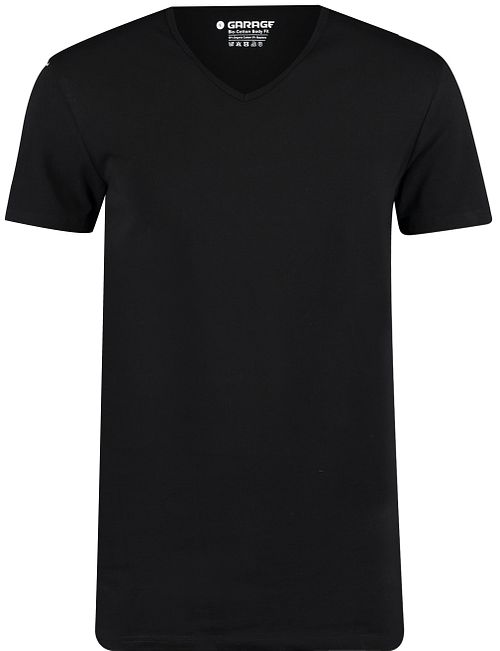 Garage 2-Pakke Grunnleggende T-skjorte Bio V-Neck Svart Product