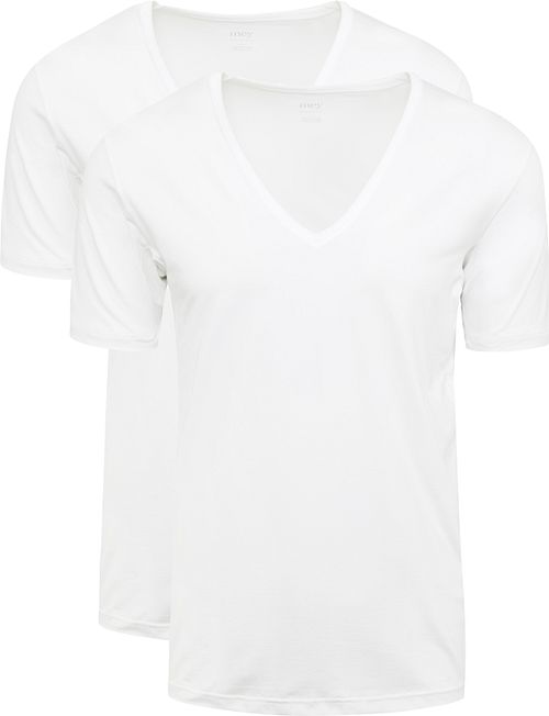 Mey Dry Cotton V-hals T-shirt Wit 2-Pack Product