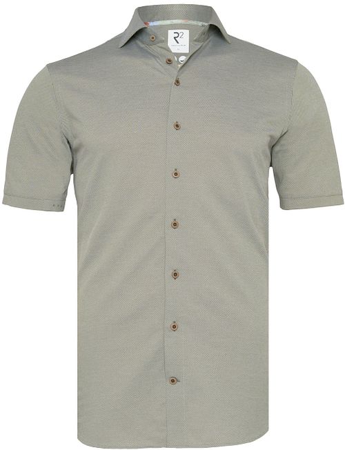 R2 Japanese Knitted Short Sleeve Overhemd Groen Product