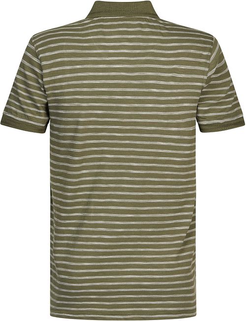 Petrol Polo Shirt Streifen Grün Product / Achterkant