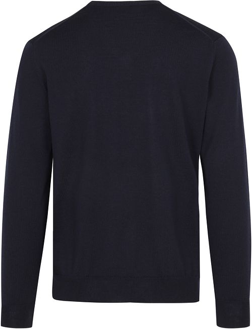 OLYMP Maglione in merino blu scuro Product / Achterkant