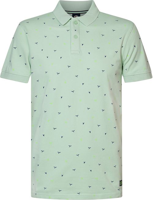 Petrol Poloshirt Seashore Print Groen Product