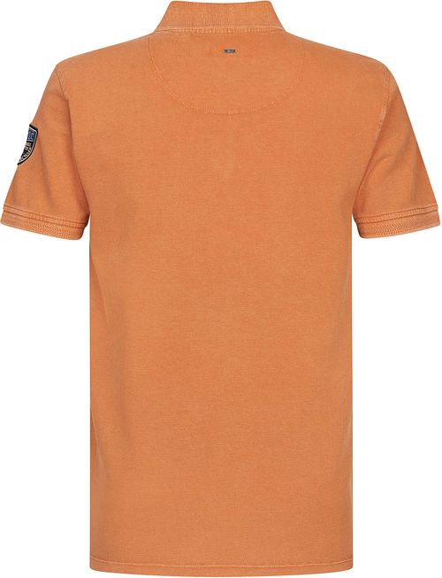 Petrol Poloskjorte med Oransje Logo Product / Achterkant