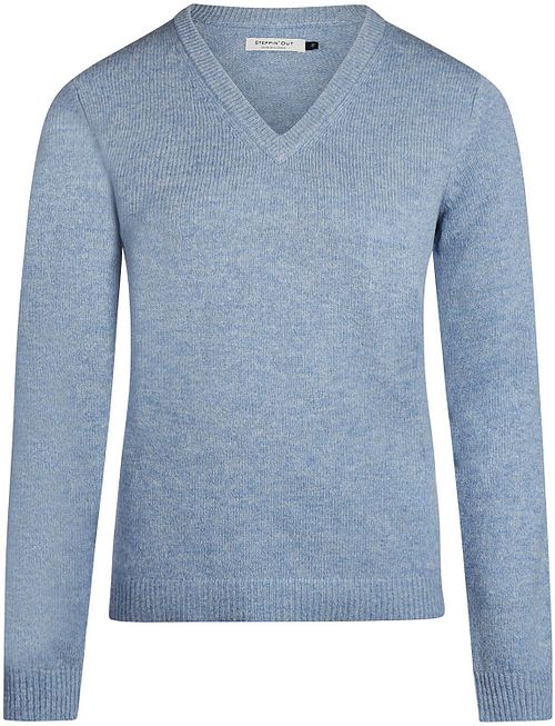 Steppin' Out Women Pullover V-Neck Lambswool Light Blue Product