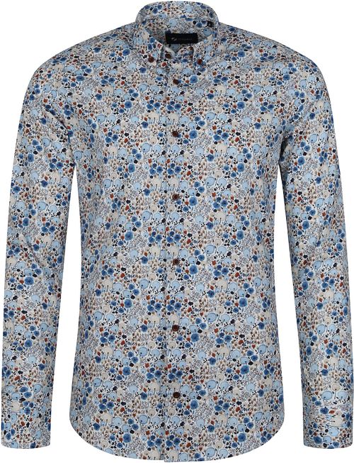 Suitable Chemise Col Américain Dessin Bleu Product