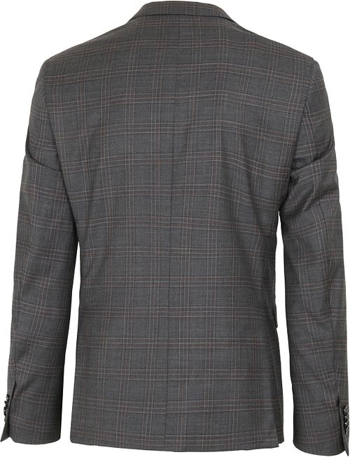 Garnitur Suitable Toulon Wool Check w kolorze szaro-brązowym Product / Achterkant
