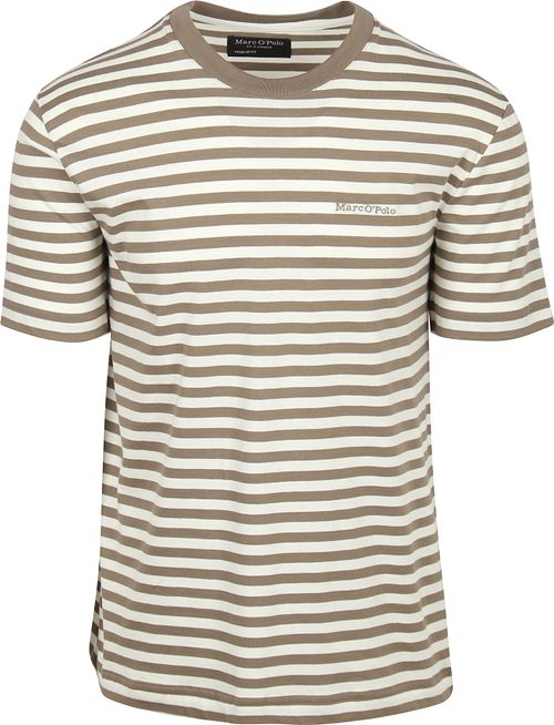 Marc O'Polo T-shirt Stripes Kaki Product
