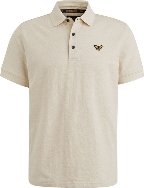 PME Legend Polo Skjorta Jacquard Jersey Kräm Product