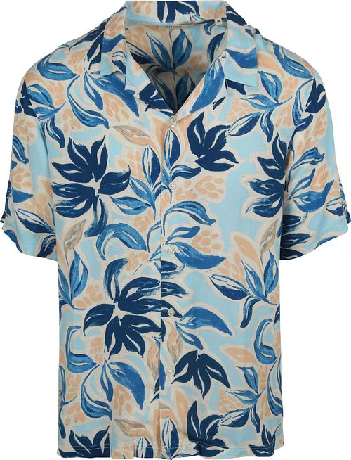 Shiwi Skjorta Vic Floral Leafs Blå Product