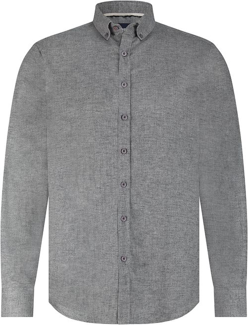 State Of Art Knitted Oxford Overhemd Grijs