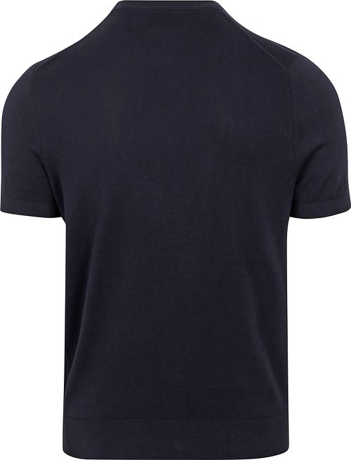 Suitable T-Shirt de punto azul marino Product / Achterkant