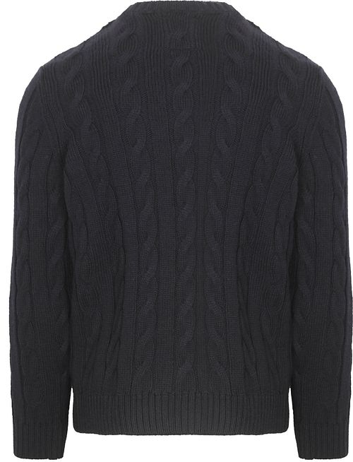 Superdry Jacob Cable Sweter Navy Product / Achterkant
