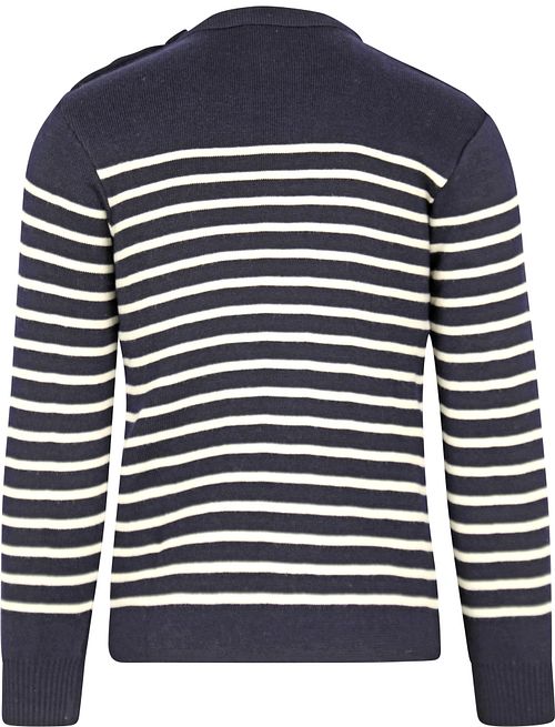 Armor-Lux Molène Pullover Wolle gestreift Navy Product / Achterkant