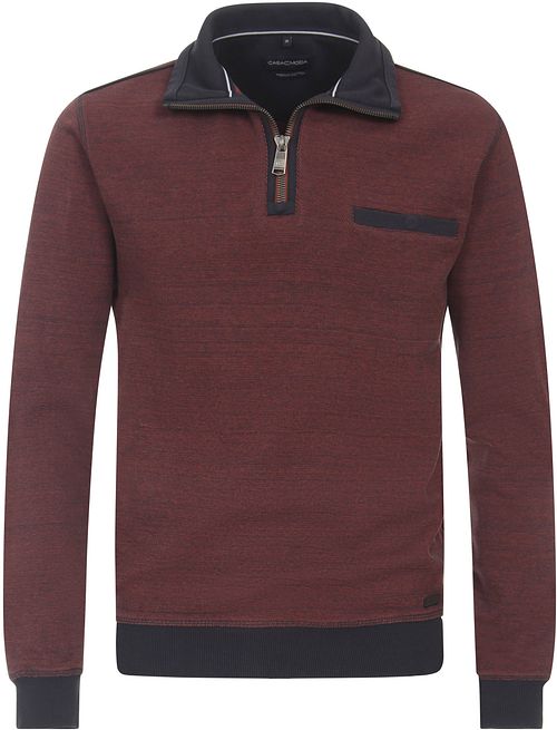 Casa Moda Half Zip Trui Bordeaux Product