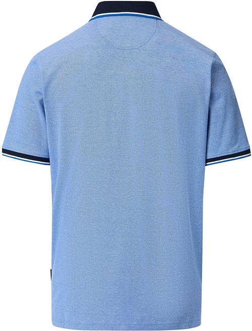 CASAMODA Polo Piqué Contrast Blå Product / Achterkant