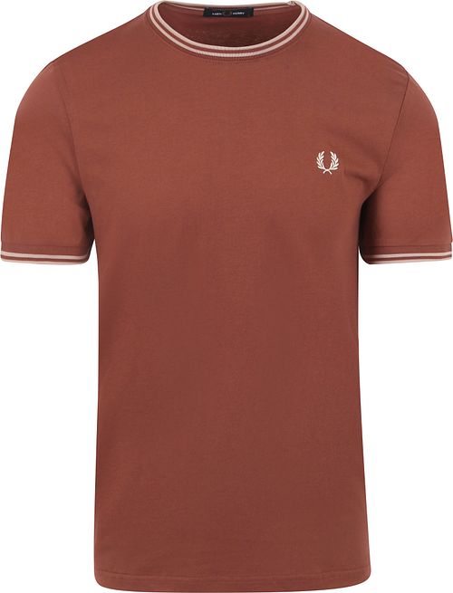 Fred Perry Twin Tipped T-skjorte Murstein Product
