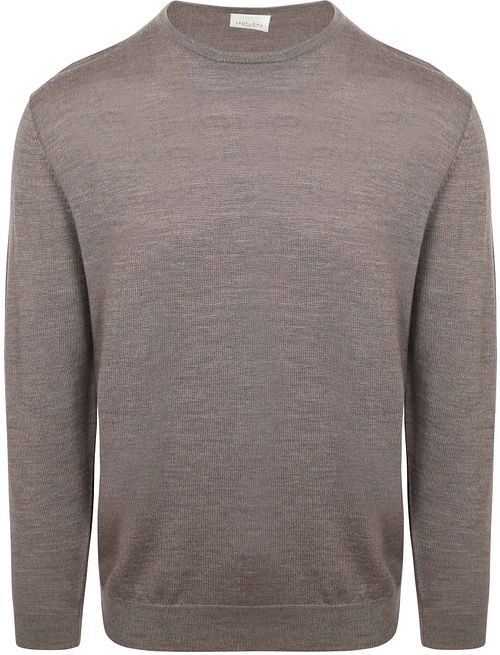 Profuomo rundhalsad merinoullströja Taupe Product