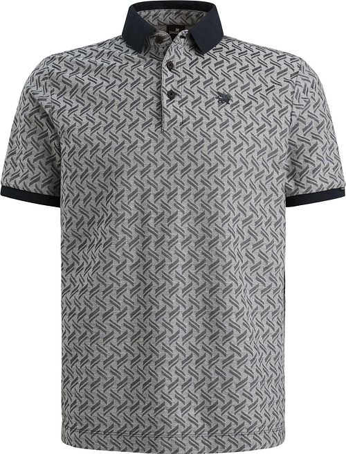 Vanguard Knitted Polo Jacquard Print Marine Product