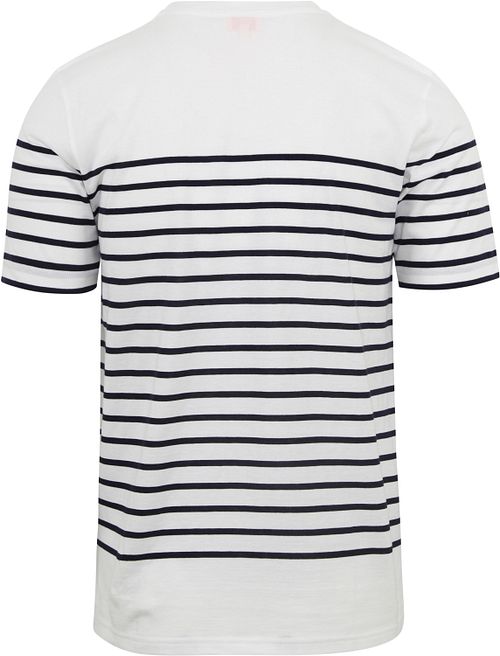 Armor-Lux Etel T-Shirt w paski biały Product / Achterkant