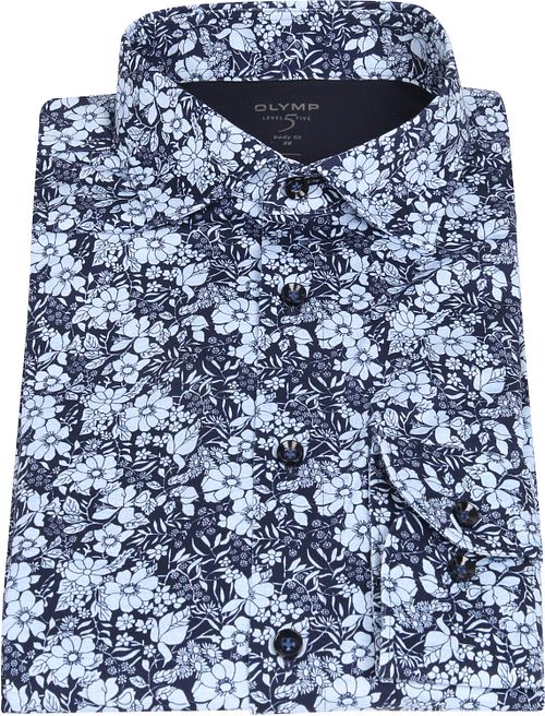 OLYMP Chemise Level 5 24/seven Fleurs Bleu Foncé Product / Detail