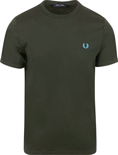 Fred Perry Ringer T-shirt i Grönt Product