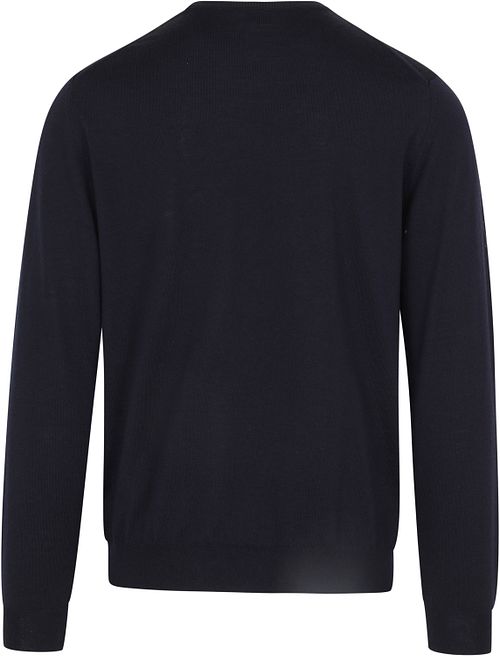Jersey OLYMP de cuello redondo en lana azul marino Product / Achterkant