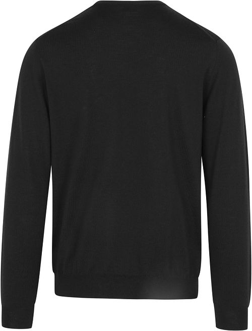 Olymp Pullover O-Hals Wolle Schwarz Product / Achterkant