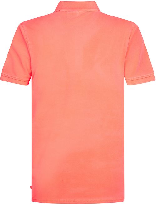 Petrol Piqu&eacute; Polo Marlin Coral Product / Achterkant