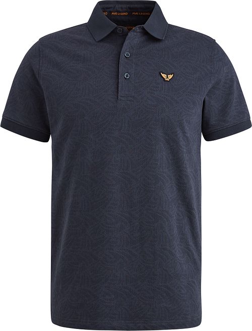 PME Legend Poloskjorte Jacquard Jersey Navy Product
