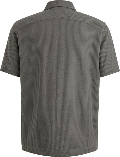 Cast Iron Kortærmet Skjorte Jersey Struktur Taupe Product / Achterkant