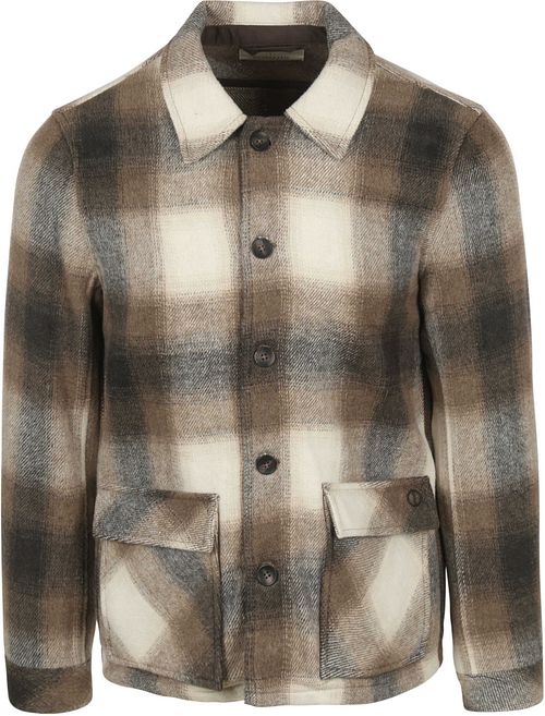 Dstrezzed Overshirt a quadri marrone Product