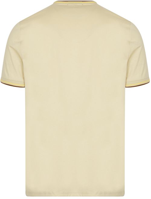 Fred Perry M1588 Twin Tip T-shirt Beige Product / Achterkant